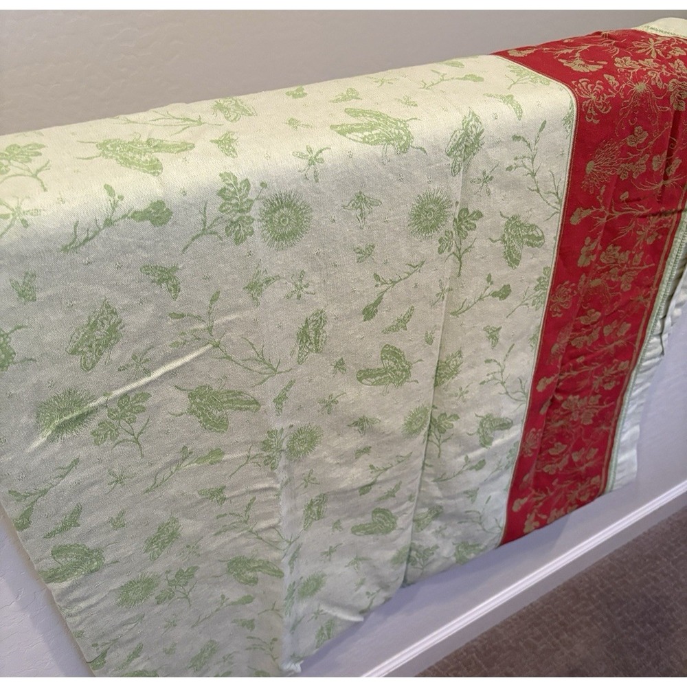 Williams Sonoma Butterfly‎ Jacquard Spring Tablecloth 70x90"